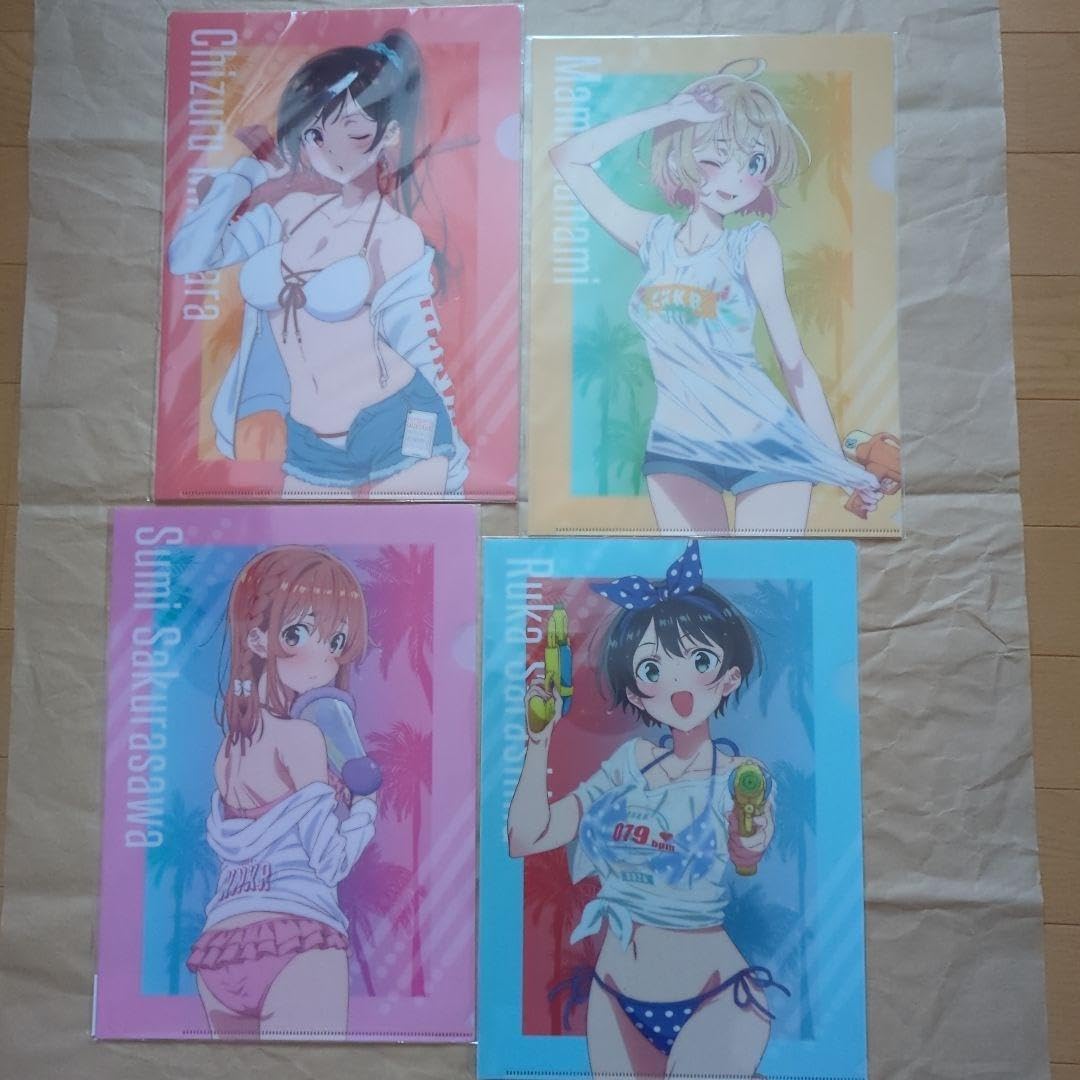 1割引送料無料#★★4枚 水着 A4クリアファイル/彼女お借りします/かのかり1 Amazon.co.jp: かのかり4枚ビーチデート水着A4クリアファイル